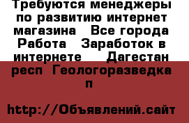 Требуются менеджеры по развитию интернет-магазина - Все города Работа » Заработок в интернете   . Дагестан респ.,Геологоразведка п.